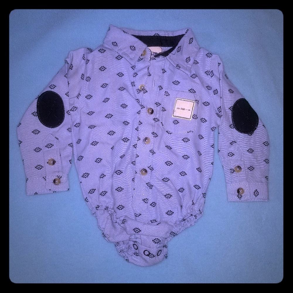 "WILD AND FREE" Collared onsie